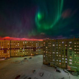 Aurora borealis.